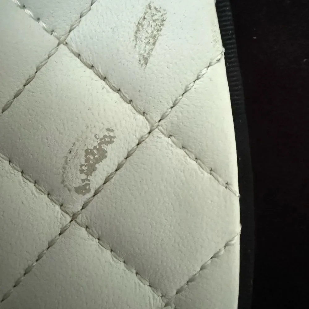 CHANEL Black and White Quilted Sandals floor sample minor scratches on bottom